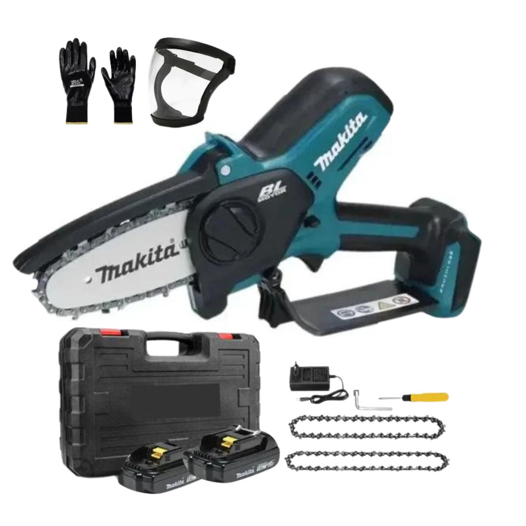 Mini Motosierra | Recargable Electrica Dos Baterias + Gafas Protectoras