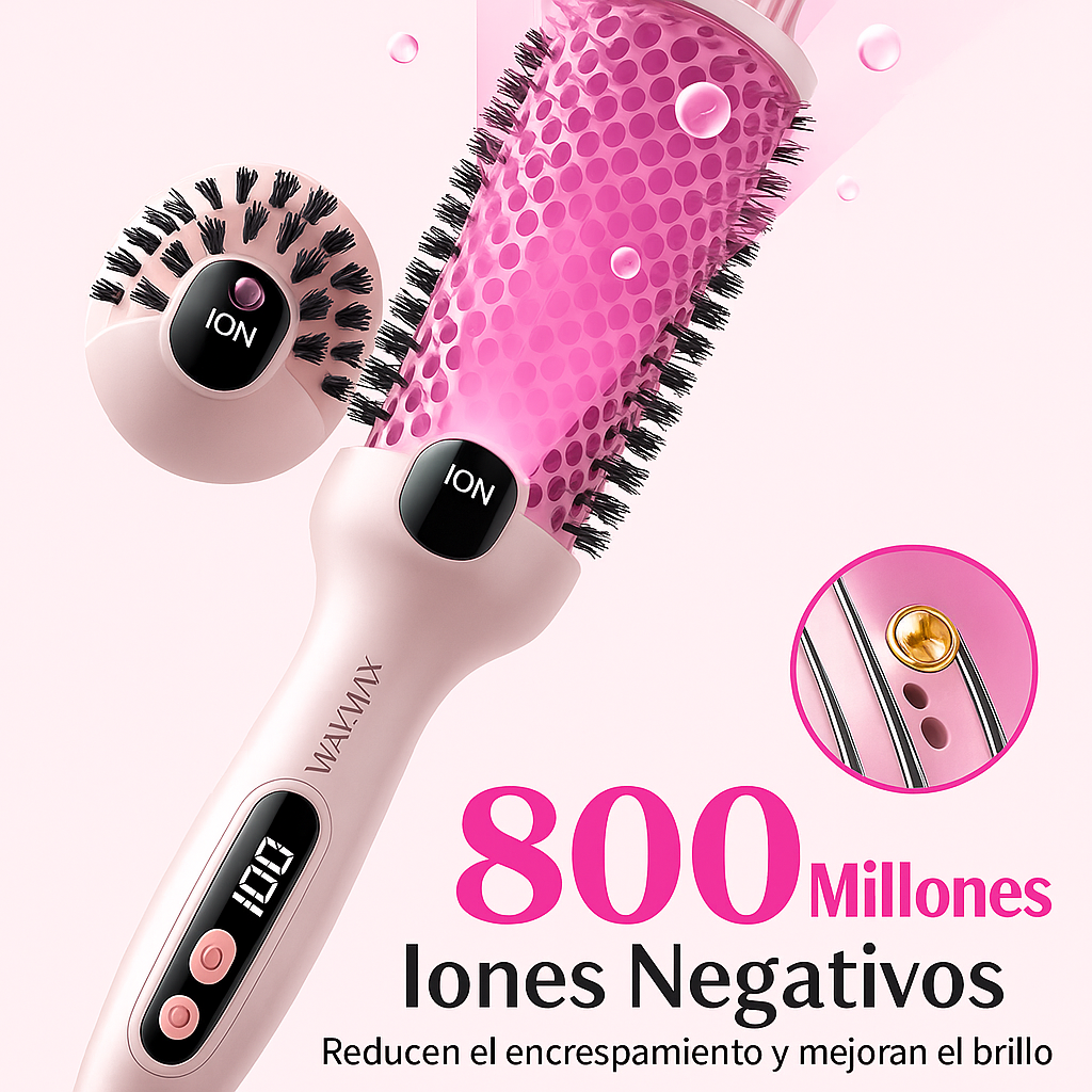 Wavytalk Cepillo 1.5'' – Brushing Perfecto, Rosa Sakura, Menos Daño.