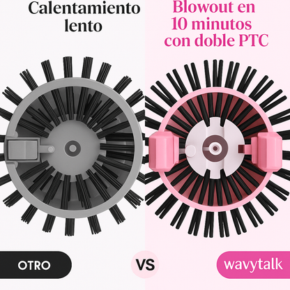 Wavytalk Cepillo 1.5'' – Brushing Perfecto, Rosa Sakura, Menos Daño.