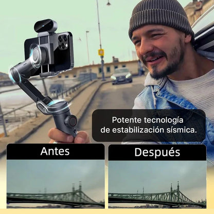 Tripie Universal con Soporte Estabilizador para Teléfono Móvil