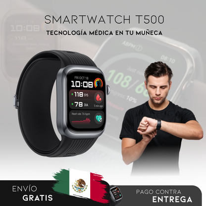 SmartWatch T500 - Reloj Inteligente para Medir Azúcar en la Sangre